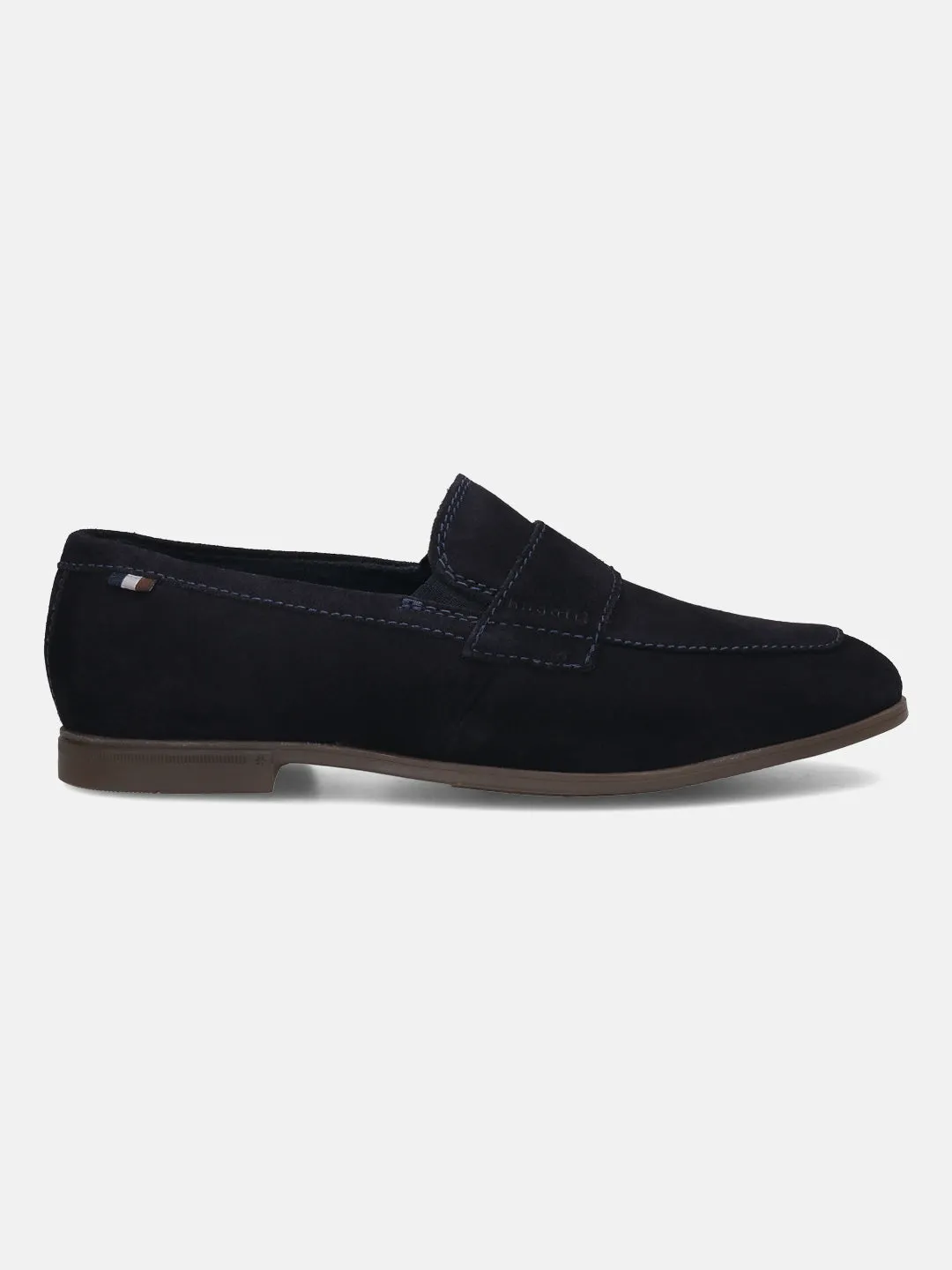 bugatti Dark Blue Premium Leather Slip-On