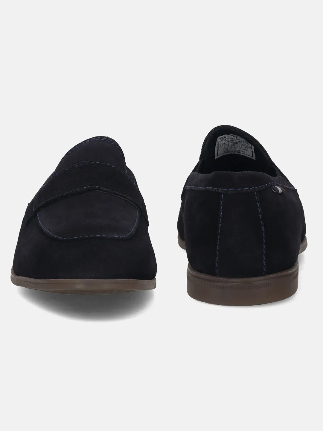 bugatti Dark Blue Premium Leather Slip-On