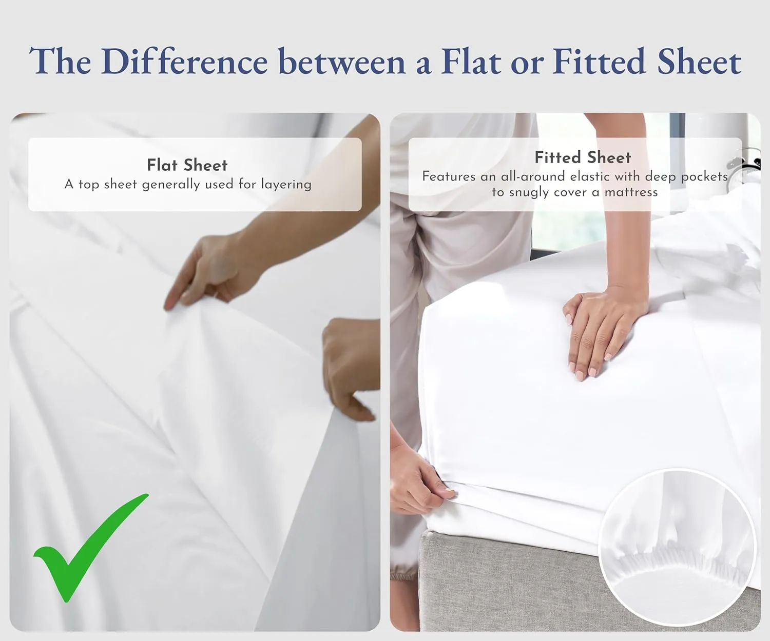 California Design Den Full Size Flat Sheet Only - 400 Thread Count 100% Cotton Sateen, Durable, Breathable and Cooling Bed Sheets - White