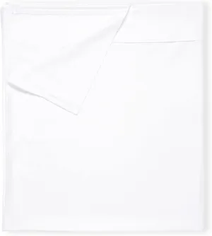California Design Den Full Size Flat Sheet Only - 400 Thread Count 100% Cotton Sateen, Durable, Breathable and Cooling Bed Sheets - White