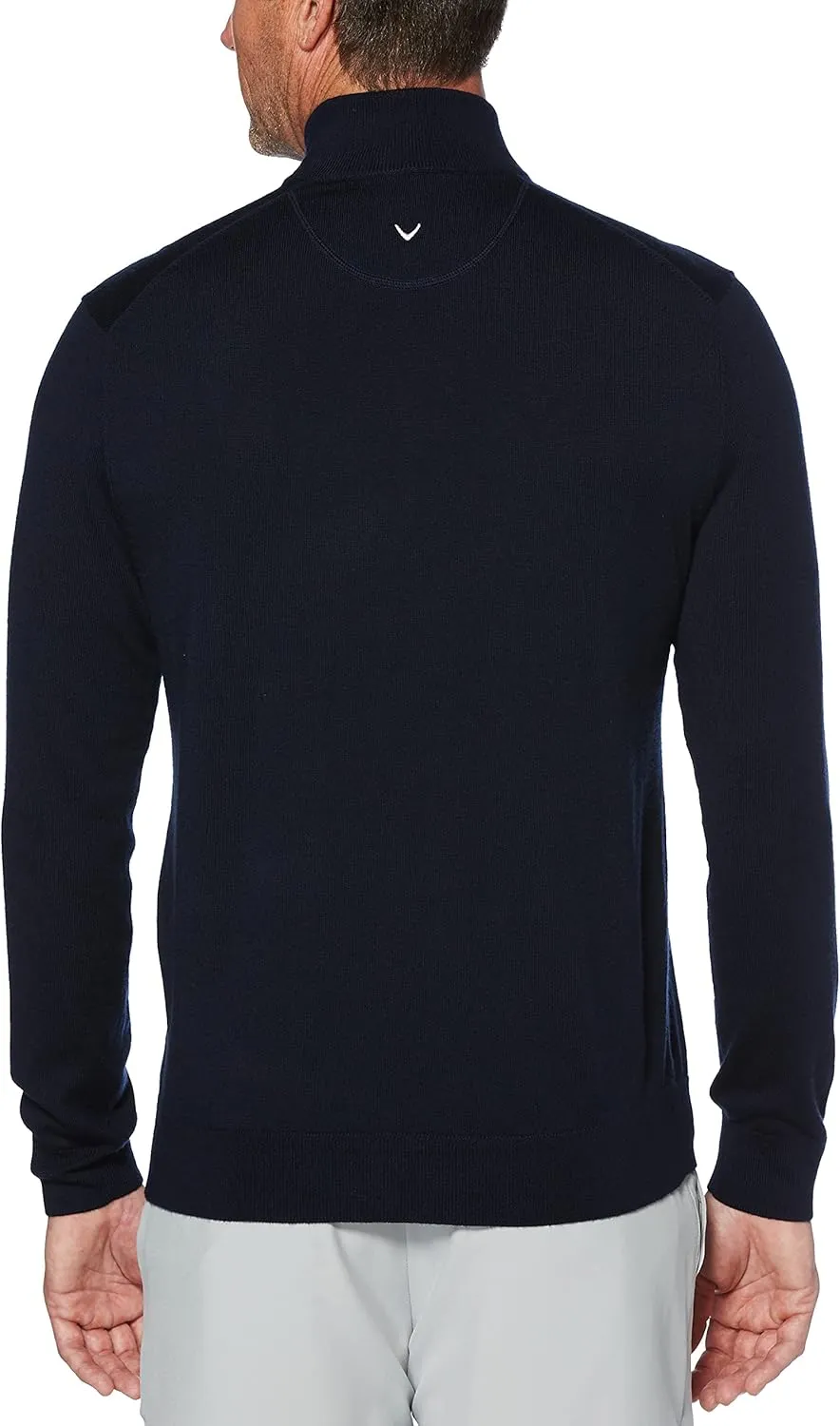 Callaway Weather Series Men's 1/4 Zip Golf Sweater with Mock Collar, Thermal Merino Wool, Breathable Soft Fabric