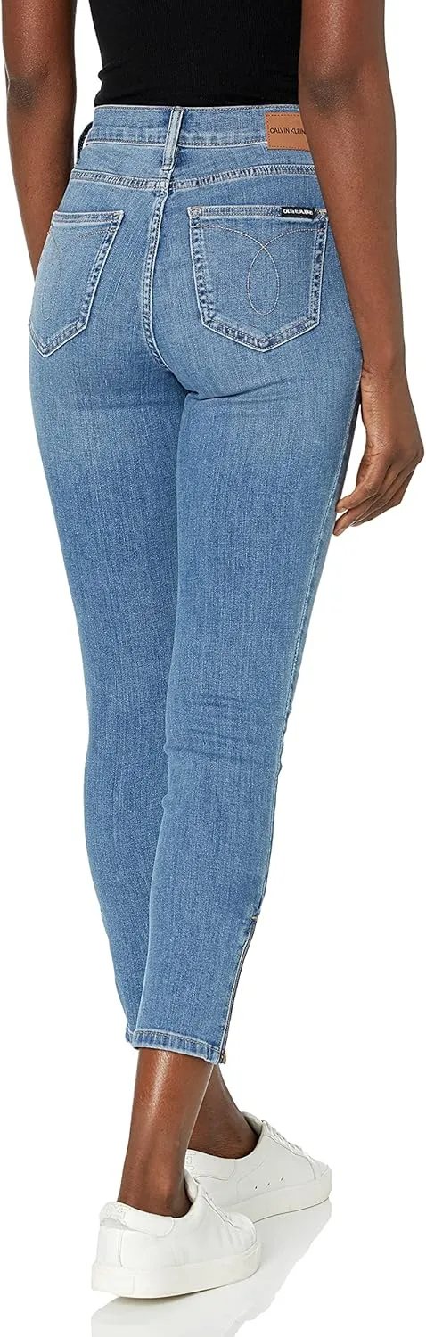Calvin Klein Jeans Women's Hi Rise Skinny Ankle W/Zipper Jean