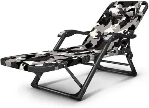 Camping Chairs, Recliner Folding Lunch Break Siesta Bed Home Lazy Backrest Portable Multi-Function Beach Chair