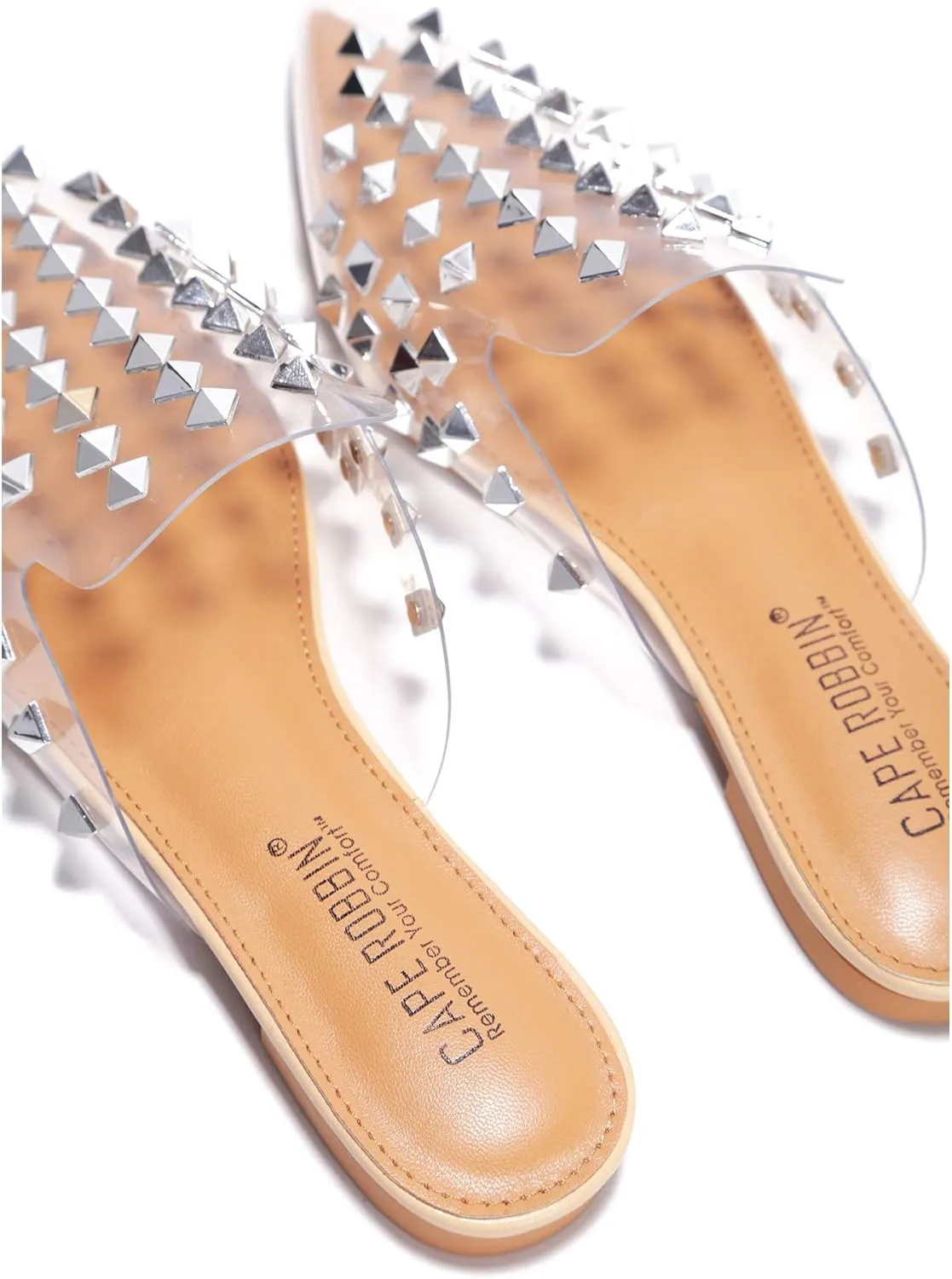 Cape Robbin Sierra Rhinestone Gem Pointy Toe Mule Flats (Sierra)