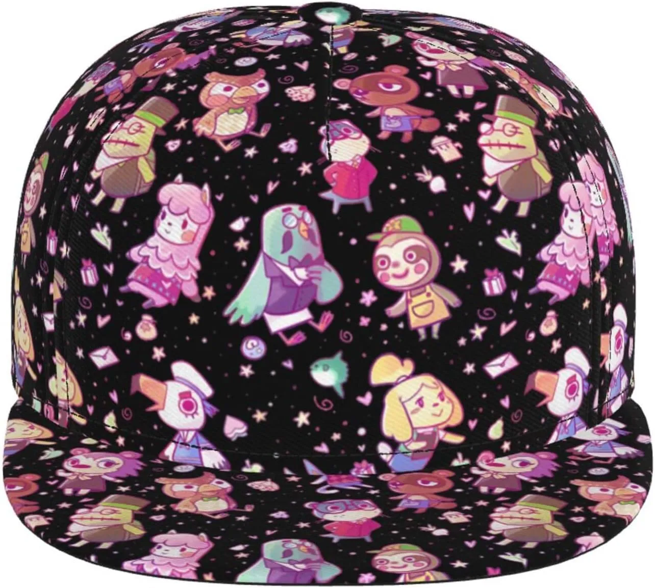 Cartoon Animal Baseball Cap for Men Women Classic Snapback Hip Hop Flat Bill Brim Adjustable Visor Beach Trucker Hat