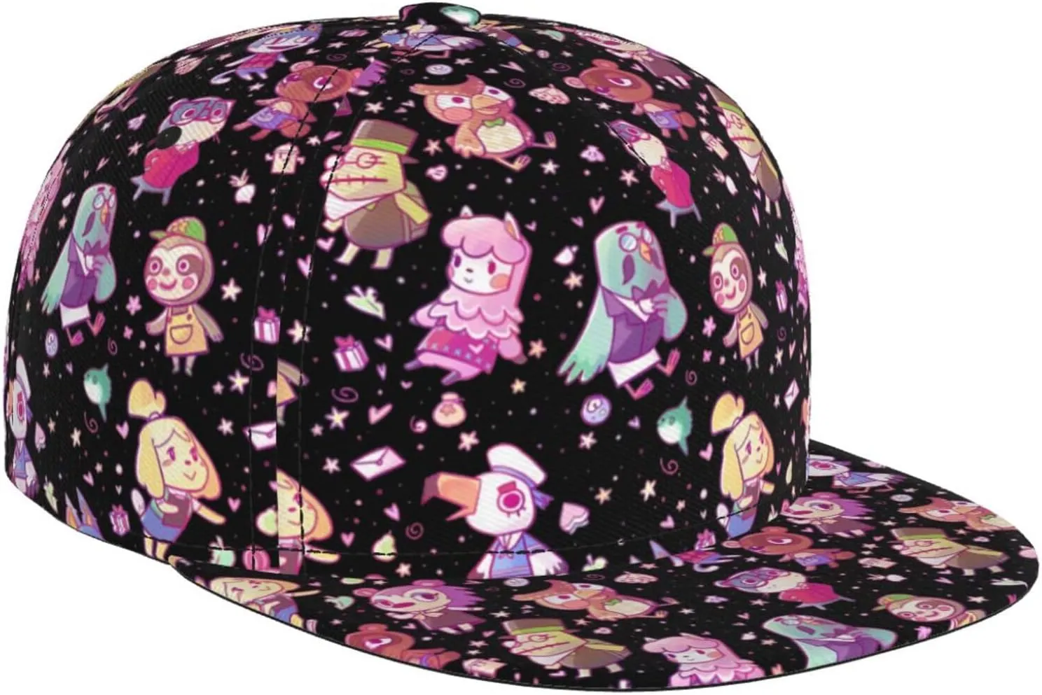 Cartoon Animal Baseball Cap for Men Women Classic Snapback Hip Hop Flat Bill Brim Adjustable Visor Beach Trucker Hat