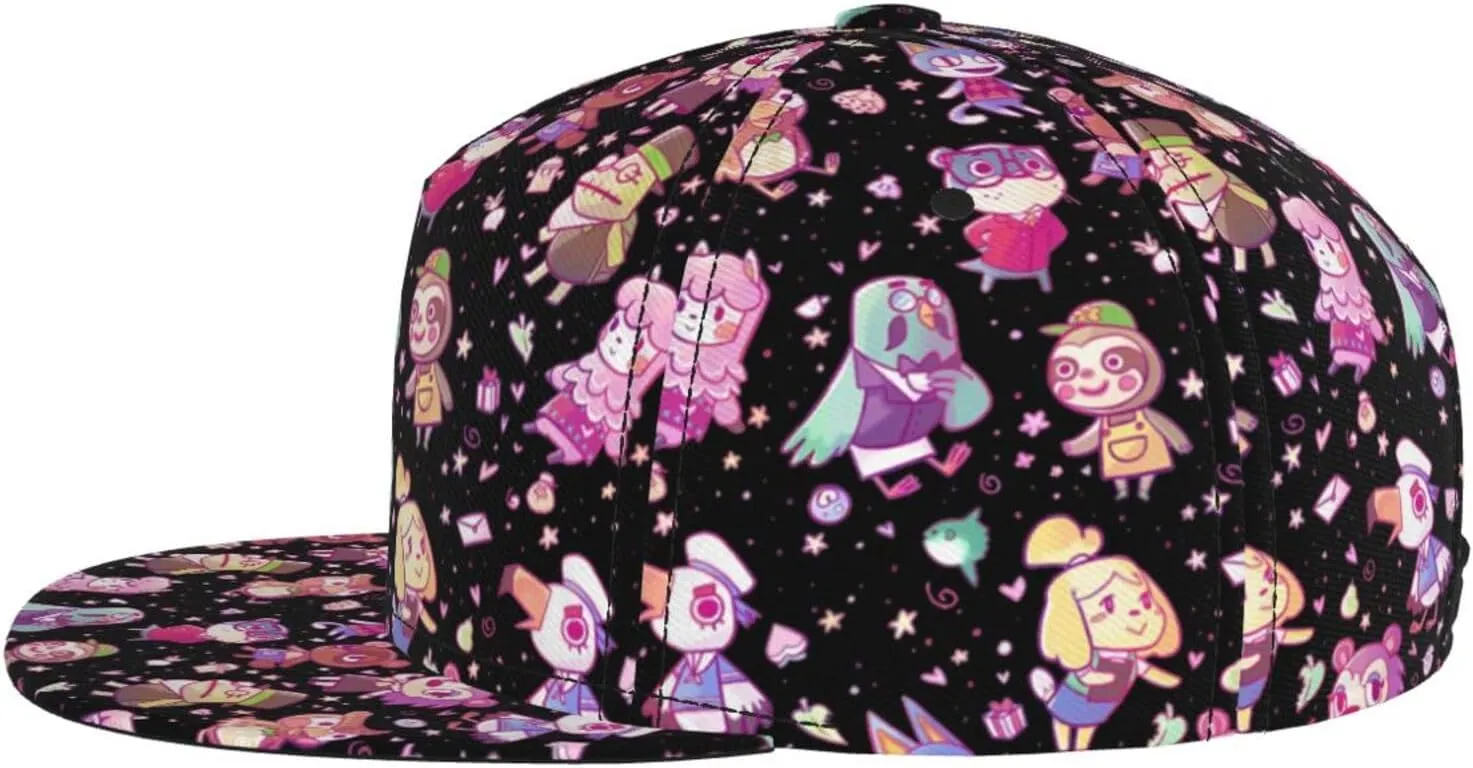 Cartoon Animal Baseball Cap for Men Women Classic Snapback Hip Hop Flat Bill Brim Adjustable Visor Beach Trucker Hat