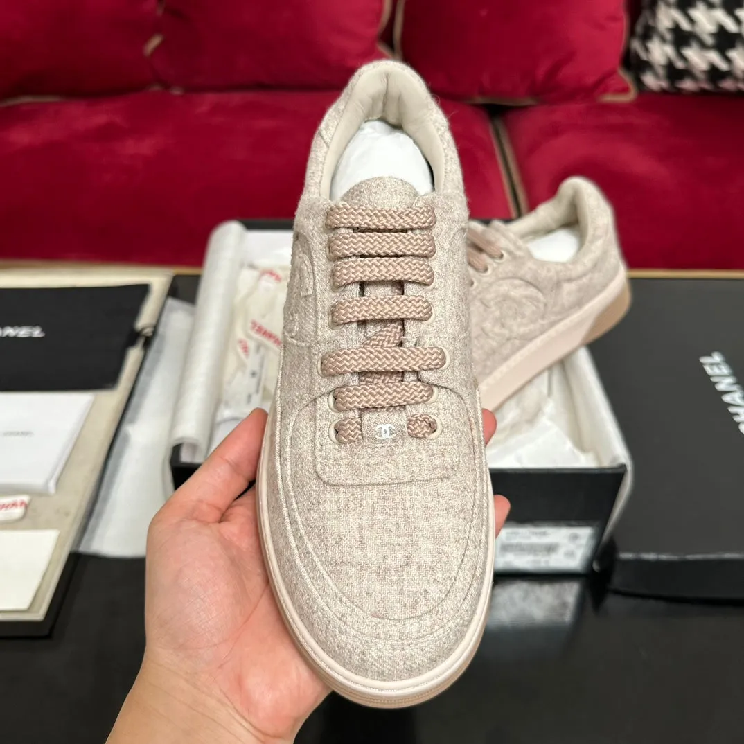 CC Sneaker Light Brown Wool