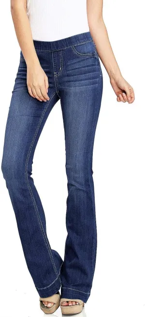Cello Women's Juniors Mid Waist Skinny Fit Bootcut Pants
