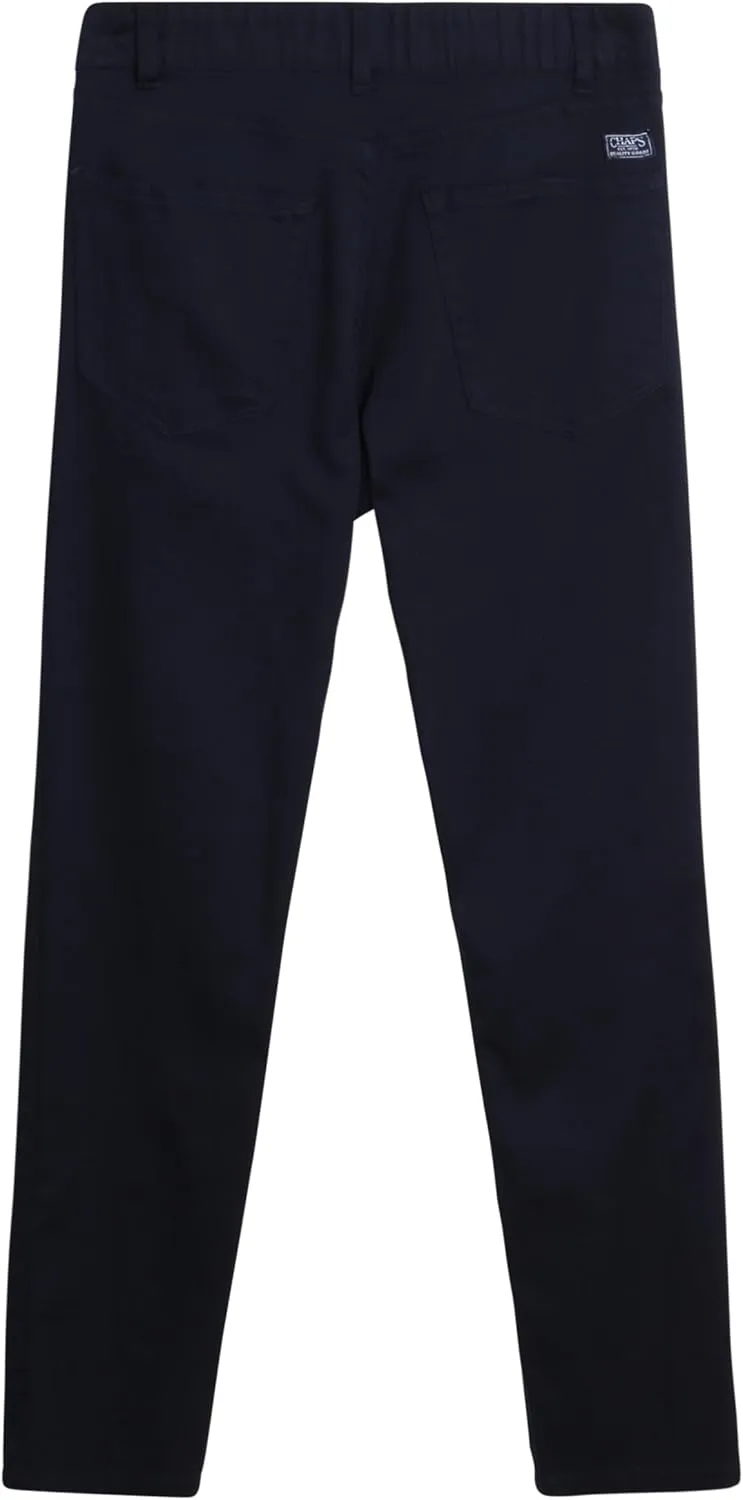 Chaps Boys' Pants - Stretch Twill Flat Front Chino Pants - Casual Pants for Boys (8-20)