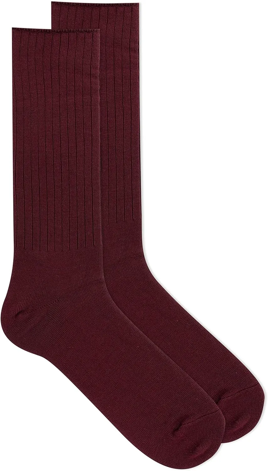 Chaps Men's Solid Color Casual True Rib Crew Socks-1-6 Pair Packs-Cotton Comfort and Breathable Mesh