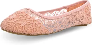 Charles Albert Women's Breathable Crochet Lace Ballet Flat