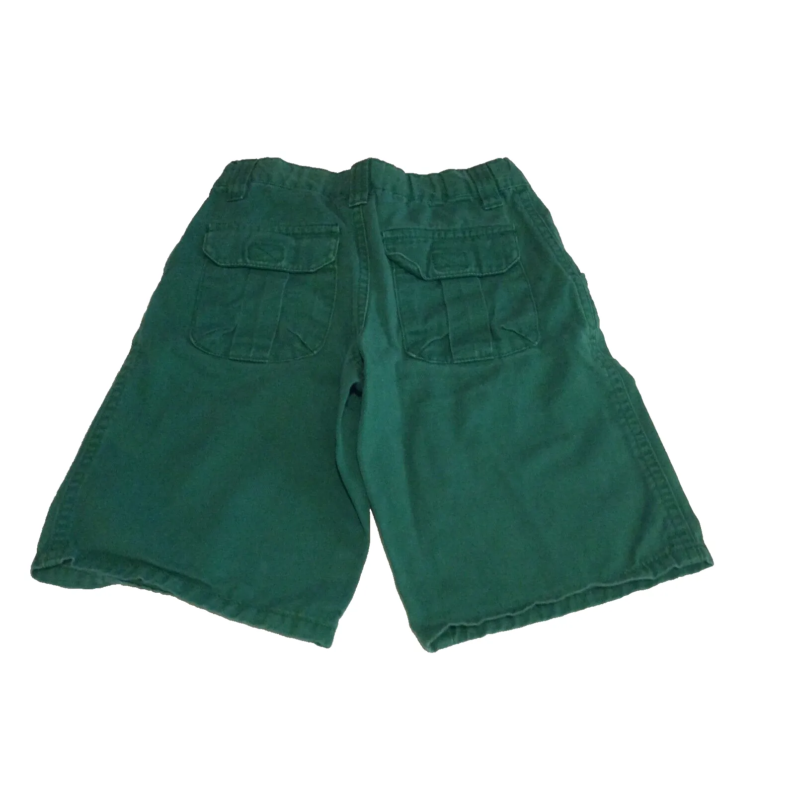 Cherokee Chino Shorts Size 5T Flat Front Adjustable Waist Green Pockets Zipper