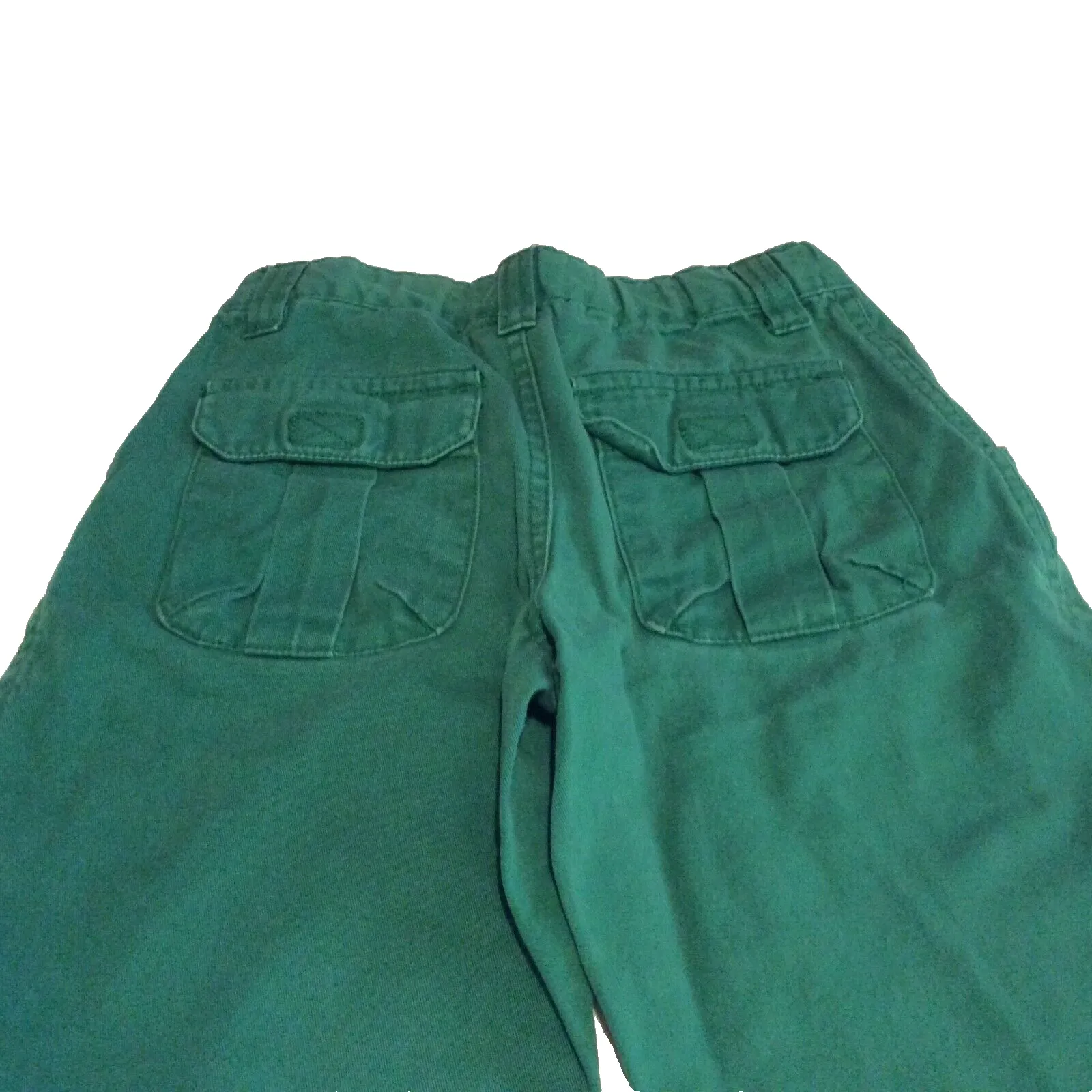 Cherokee Chino Shorts Size 5T Flat Front Adjustable Waist Green Pockets Zipper