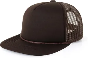 CHOK.LIDS Flat Bill Foam Top Hats for Men and Women Adjustable Snapback Trucker Hat Trendy Color Flat Brim Mesh Baseball Cap