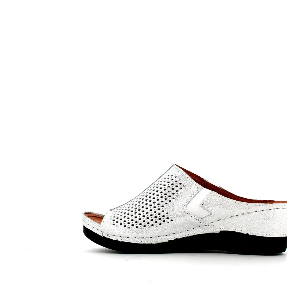 Cinders Edit Wedge Slide Silver