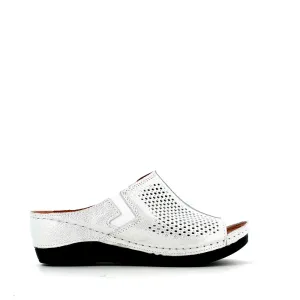Cinders Edit Wedge Slide Silver