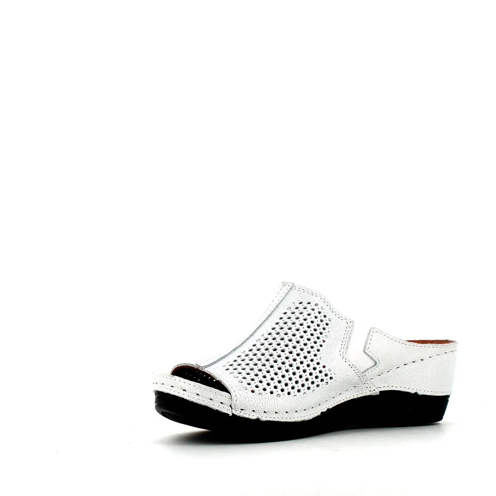 Cinders Edit Wedge Slide Silver