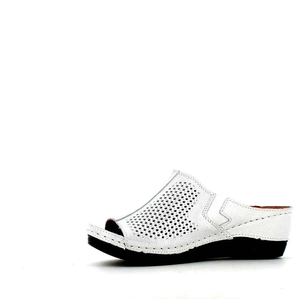 Cinders Edit Wedge Slide Silver