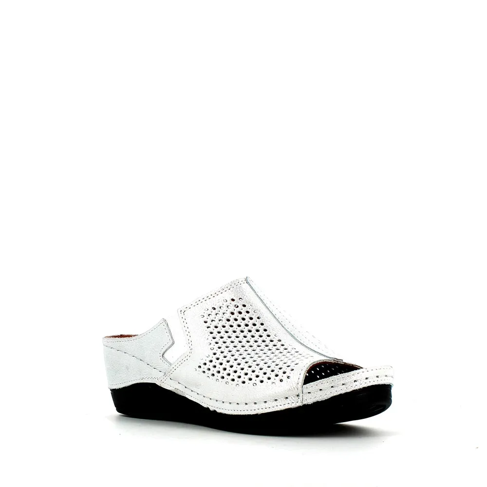 Cinders Edit Wedge Slide Silver
