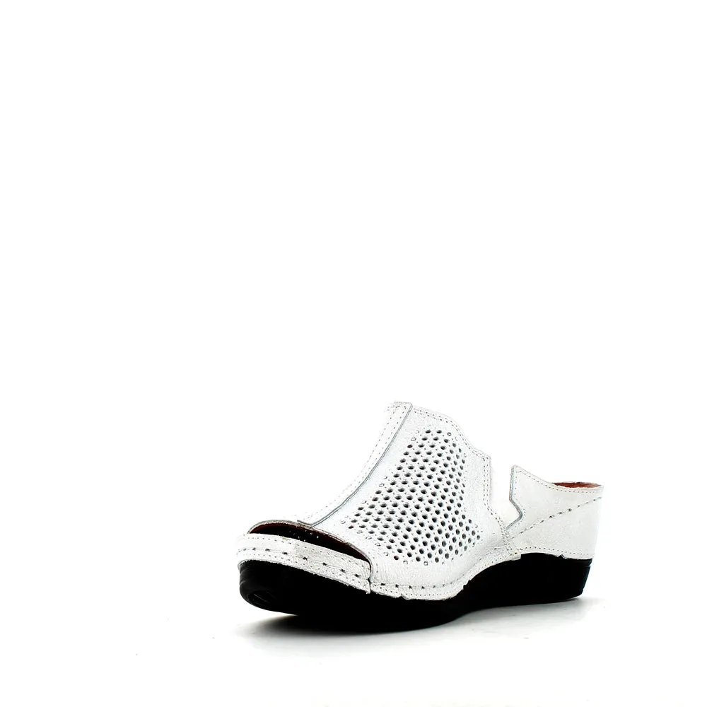 Cinders Edit Wedge Slide Silver