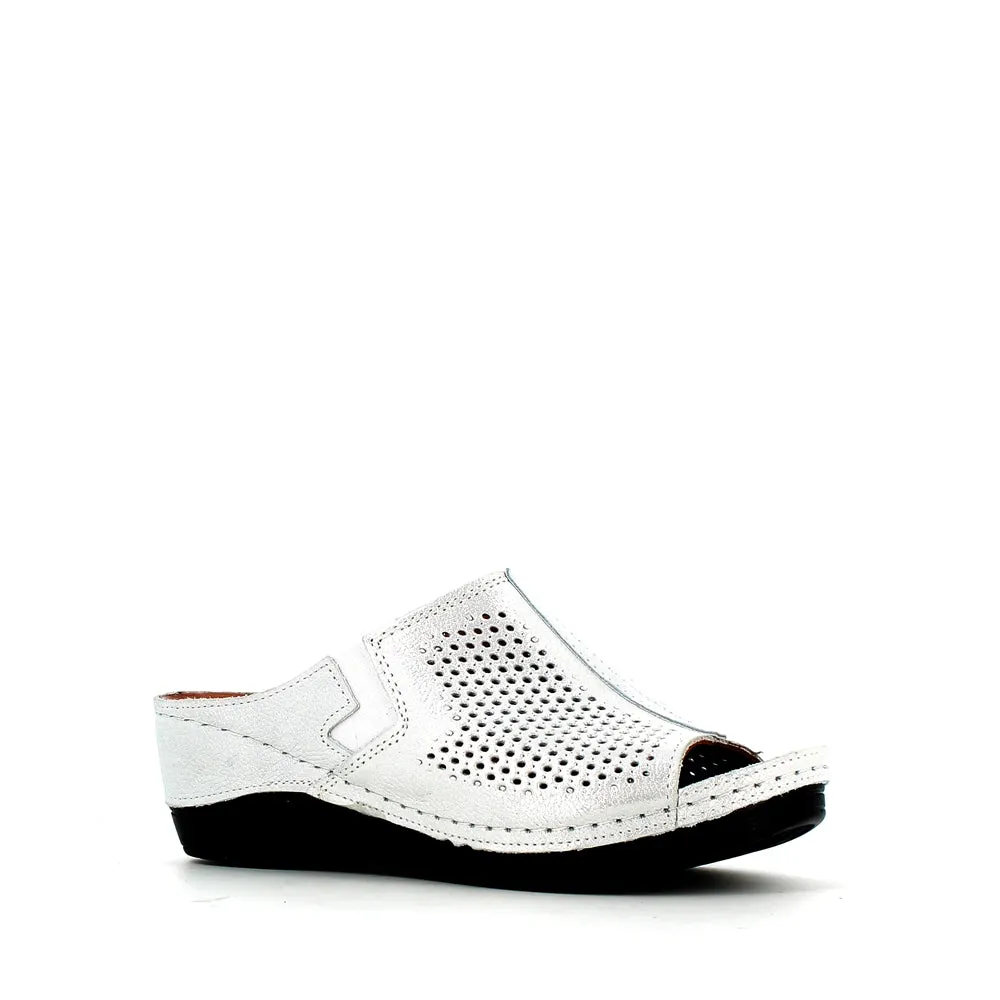 Cinders Edit Wedge Slide Silver