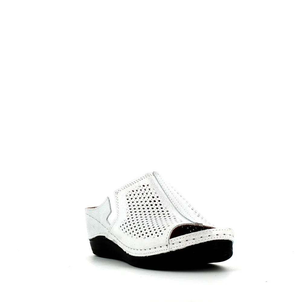 Cinders Edit Wedge Slide Silver