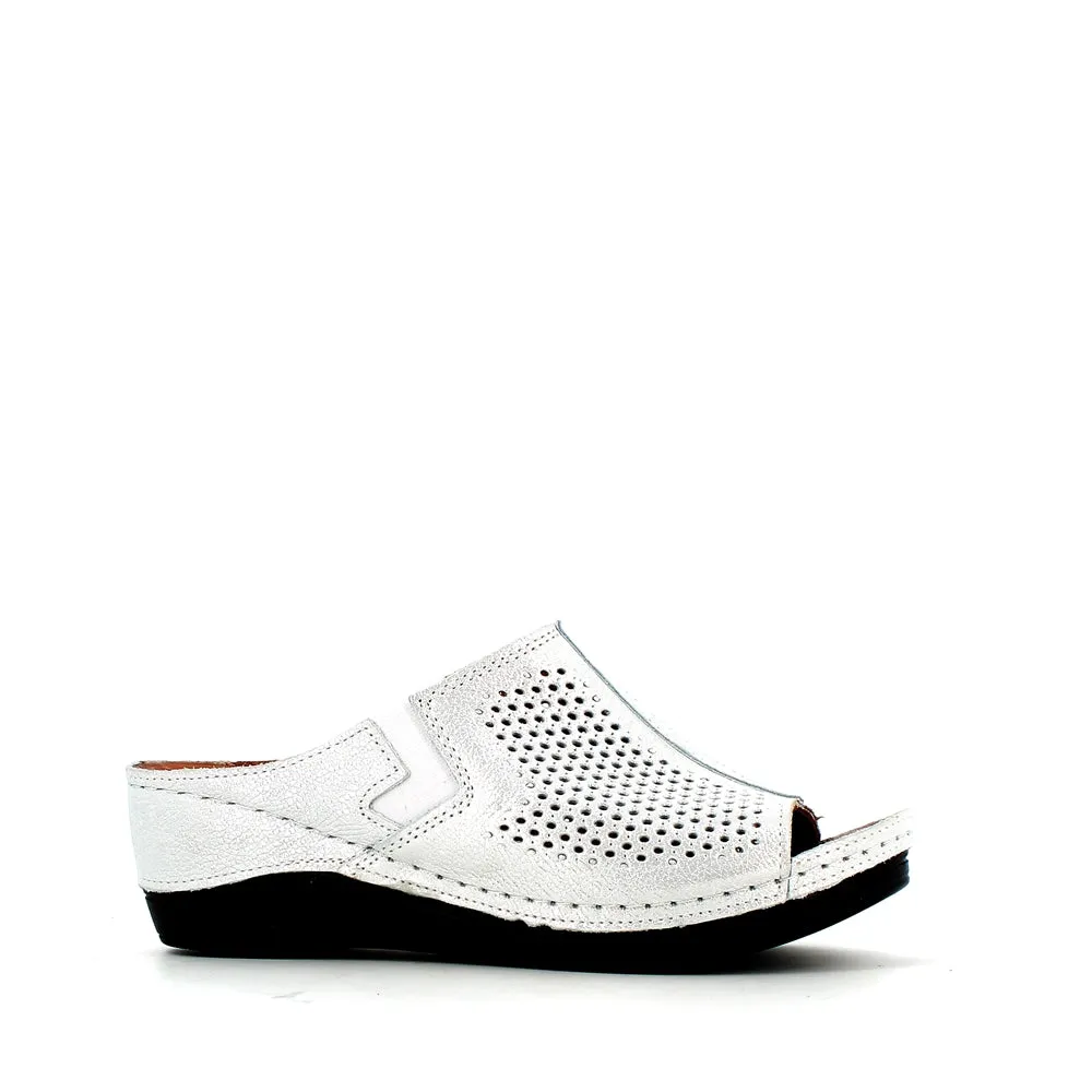 Cinders Edit Wedge Slide Silver