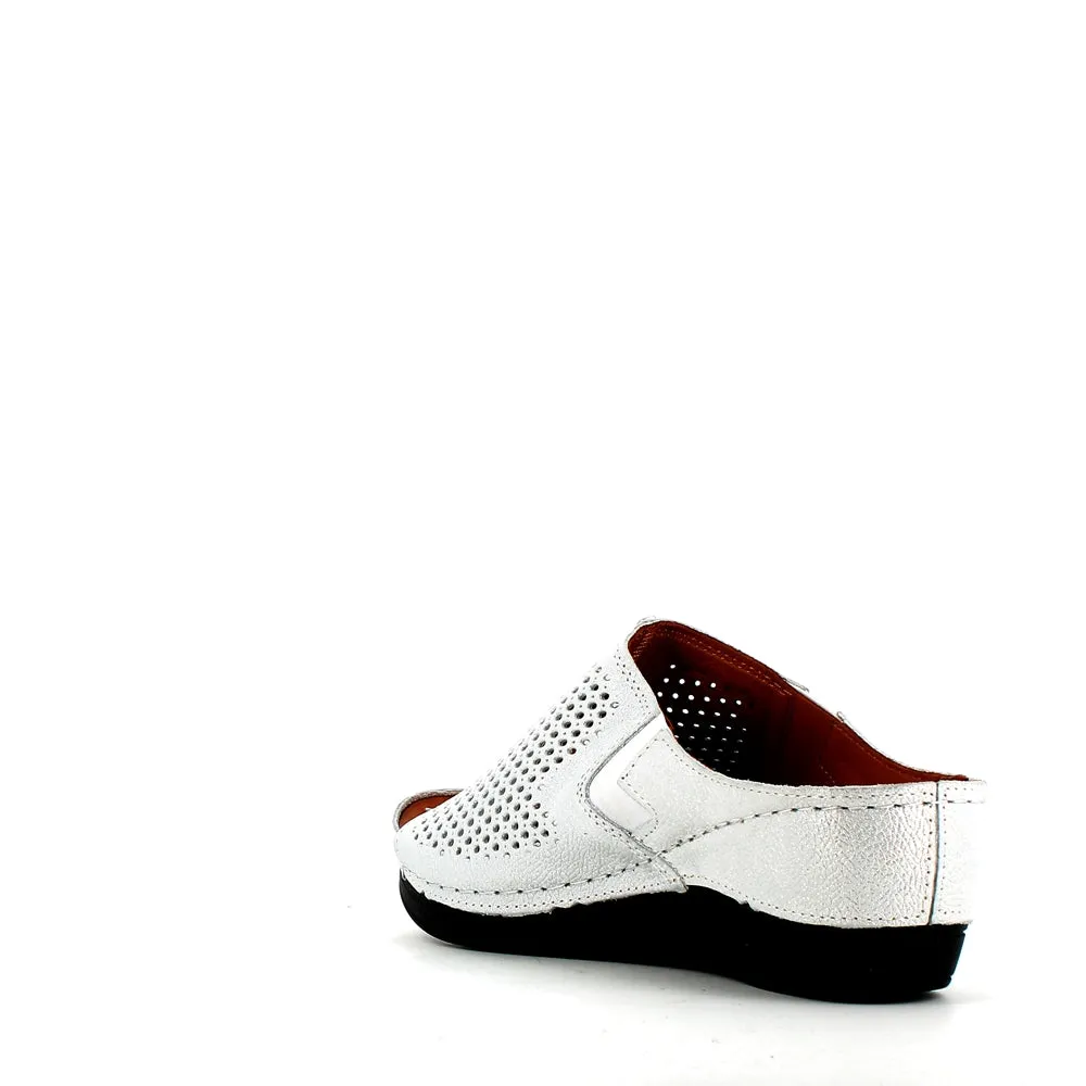 Cinders Edit Wedge Slide Silver
