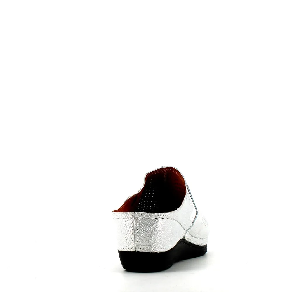 Cinders Edit Wedge Slide Silver