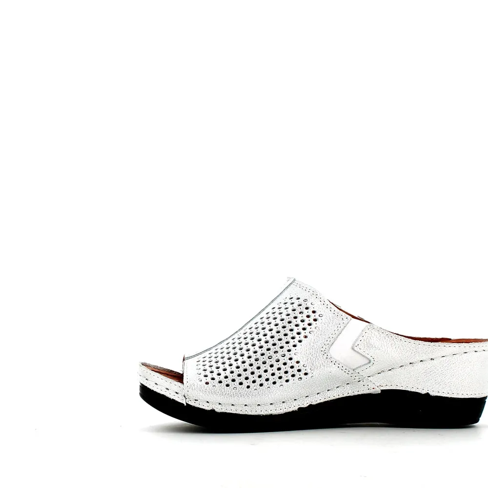 Cinders Edit Wedge Slide Silver
