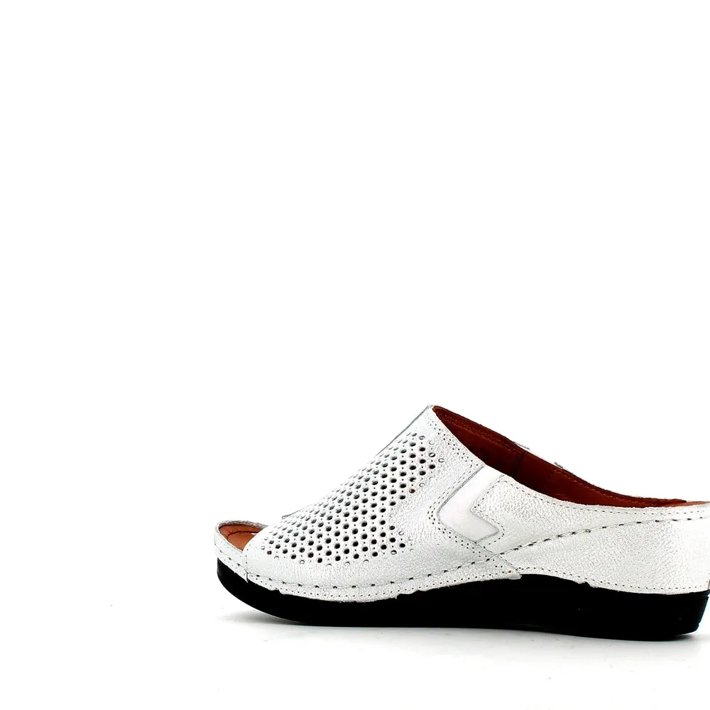 Cinders Edit Wedge Slide Silver