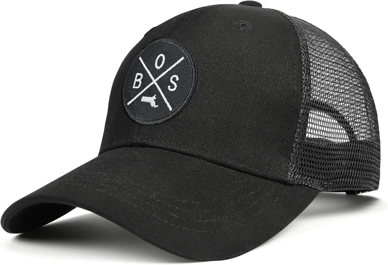 City Flat Brim Snapback Trucker Hat Mesh Hip Hop Flat Bill hat for Men & Women Unite State Adjustable Baseball Cap