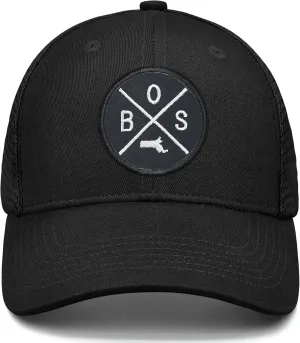 City Flat Brim Snapback Trucker Hat Mesh Hip Hop Flat Bill hat for Men & Women Unite State Adjustable Baseball Cap