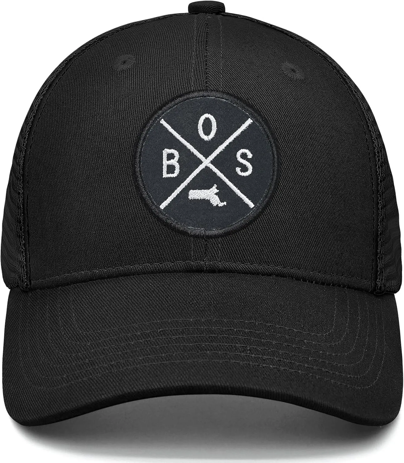 City Flat Brim Snapback Trucker Hat Mesh Hip Hop Flat Bill hat for Men & Women Unite State Adjustable Baseball Cap