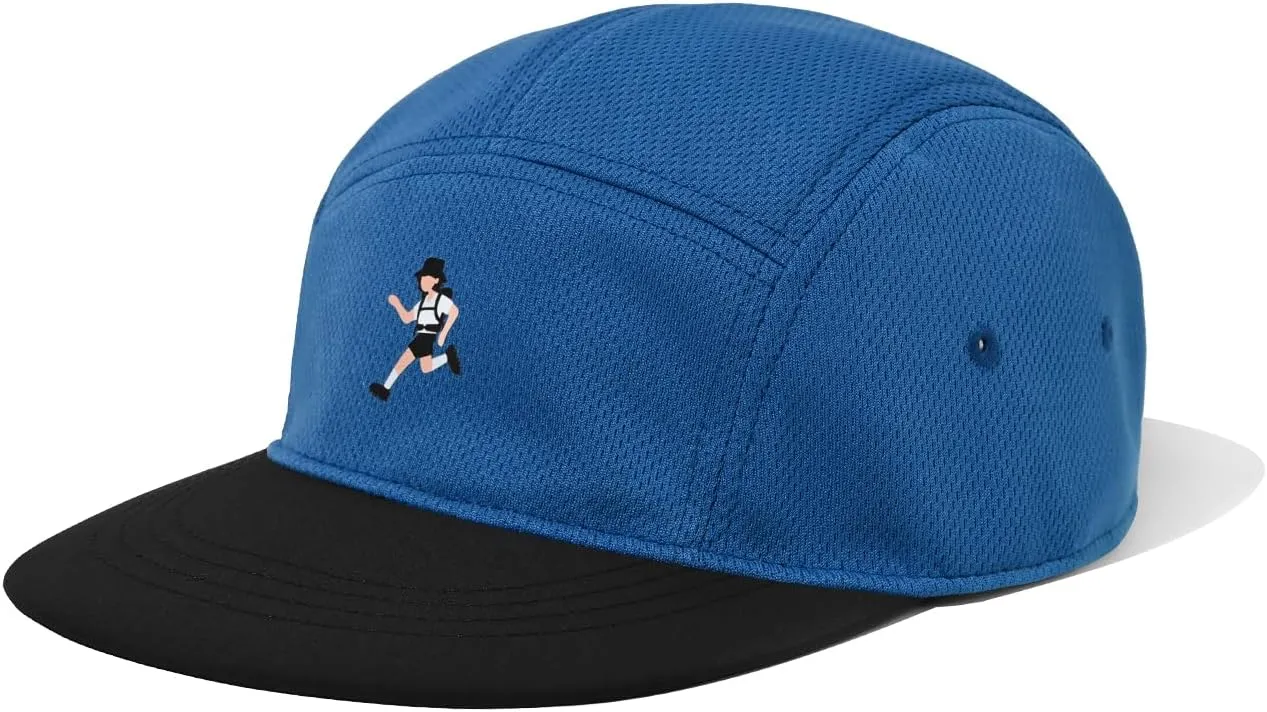 Clakllie Quick Dry 5 Panel Hat for Men Summer Mesh Baseball Cap Flat Brim Trucker Hats Breathable Golf Dad Hats Camping Hat