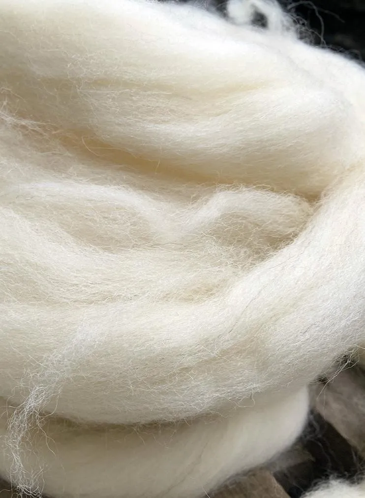 Clapdale Wool Carded Yorkshire Wool Tops 100g
