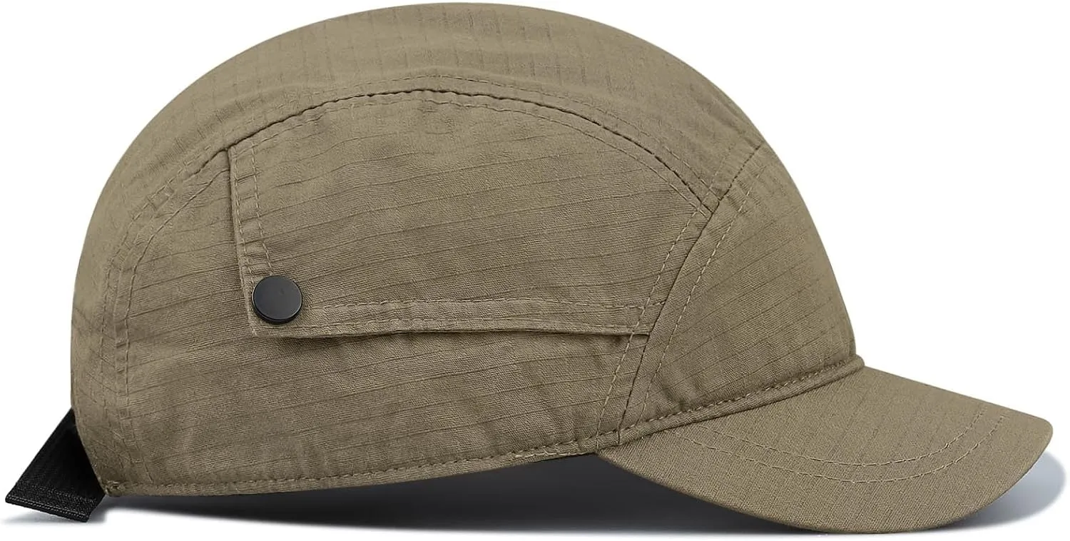 CLAPE Short Brim Cap US Printed Adjustable Baseball Cap Street Casual Bendable Flat Bill Trucker Hat Cap