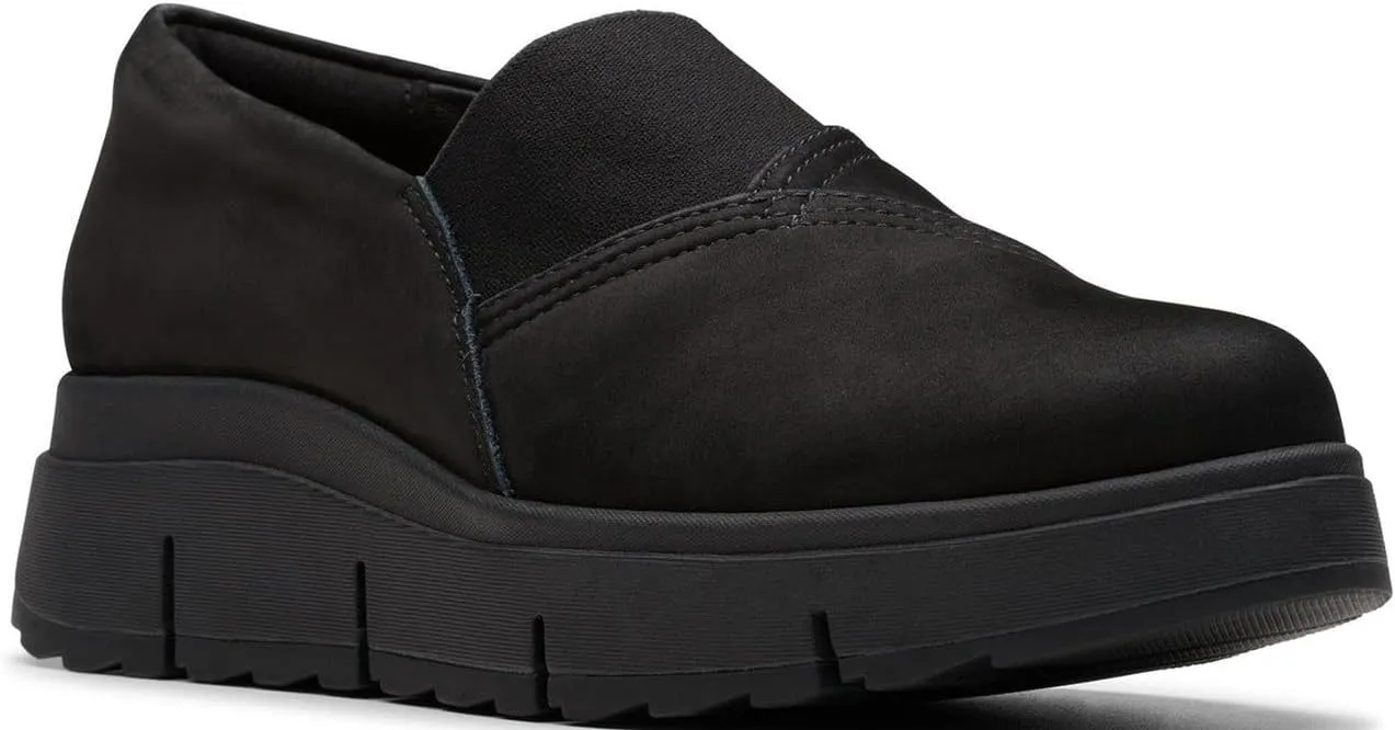 Clarks Women's Loriini West Wedge Heel Slip On Loafer