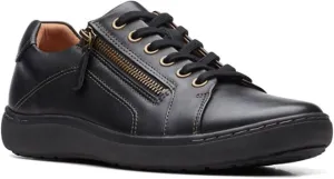 Clarks Women's Nalle Lace Sneaker, Black/Black, Size 7