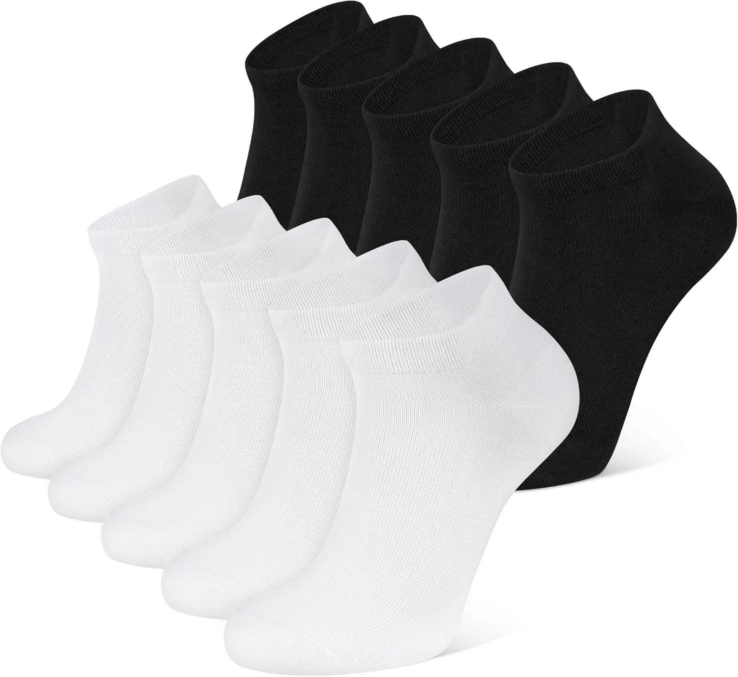 CLOSEMATE 10 Pairs Ankle Socks for Men Women Cotton Comfortable Non Slip Low Cut for Casual