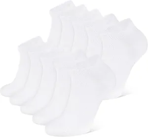 CLOSEMATE 10 Pairs Ankle Socks for Men Women Cotton Comfortable Non Slip Low Cut for Casual