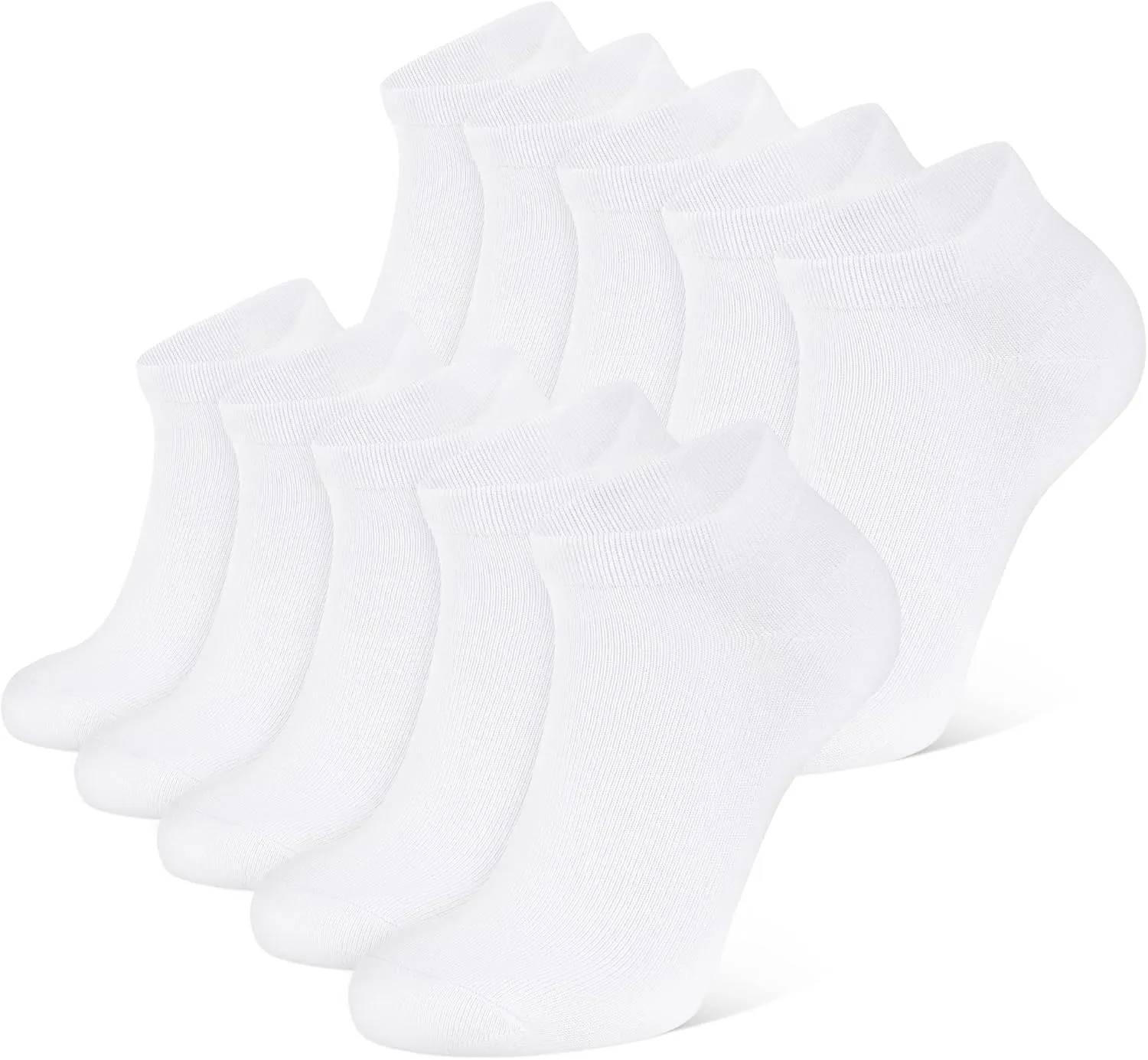 CLOSEMATE 10 Pairs Ankle Socks for Men Women Cotton Comfortable Non Slip Low Cut for Casual