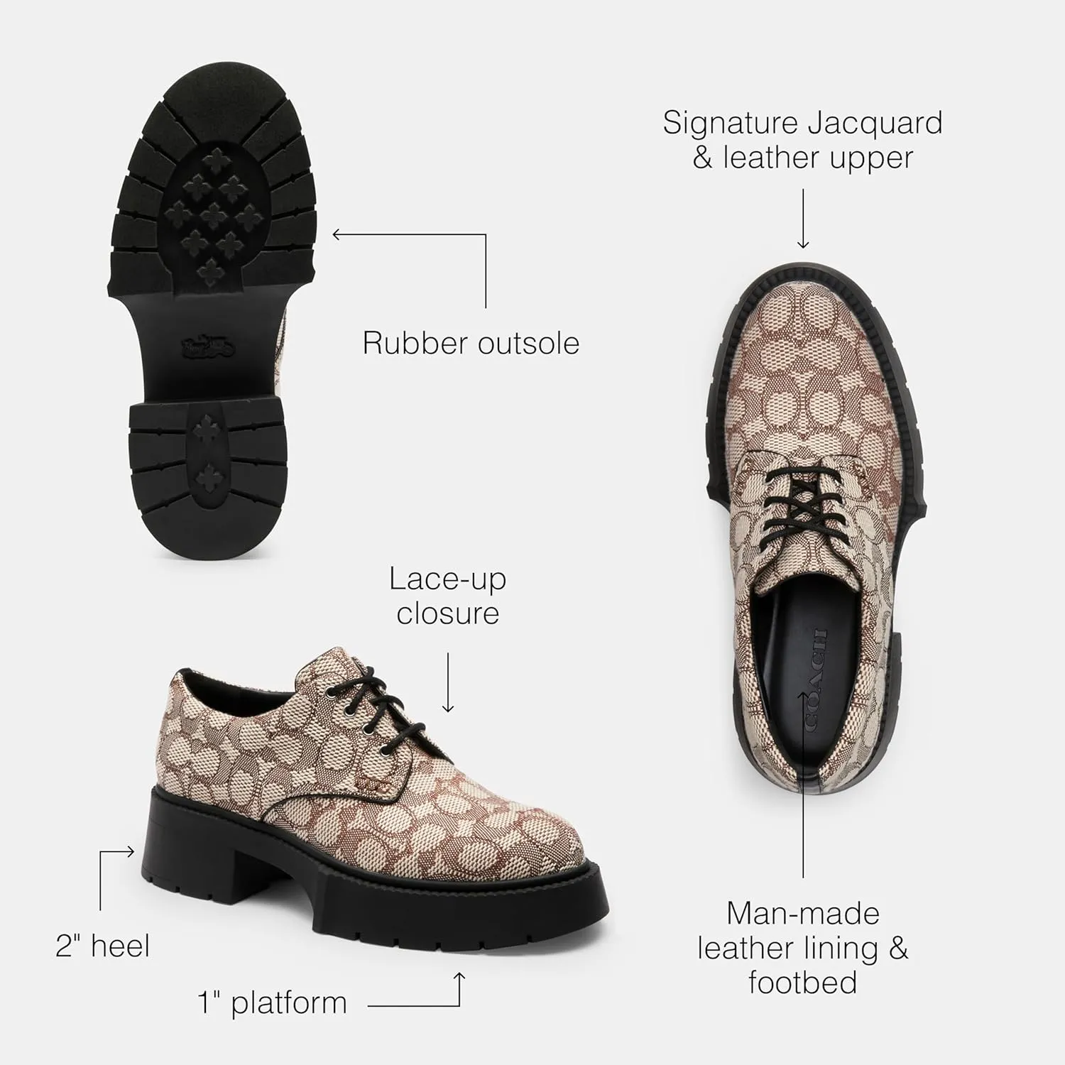 Coach Women's Lyla Platform Derby Oxford