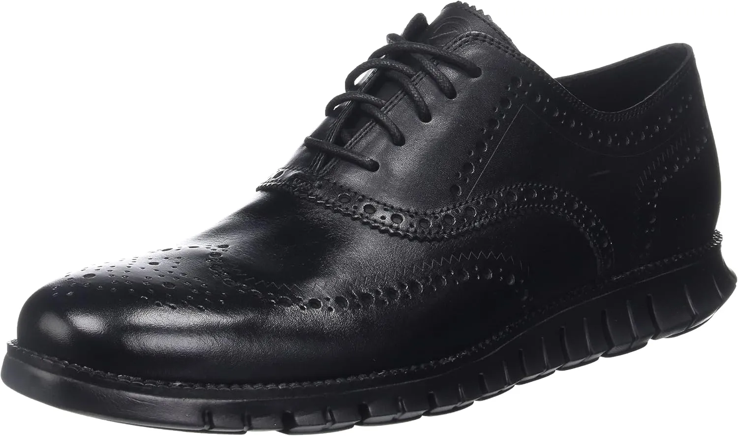 Cole Haan Men's Zerogrand Wing OX Leather Oxford, Closed Hole/Black, 11.5 Wide US