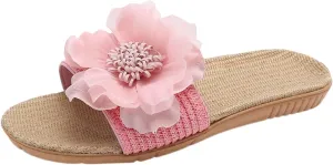 Comfortable Sandals for Women Ladies slippers summer cool linen soles comfortable slippers soft soles outdoor breathable