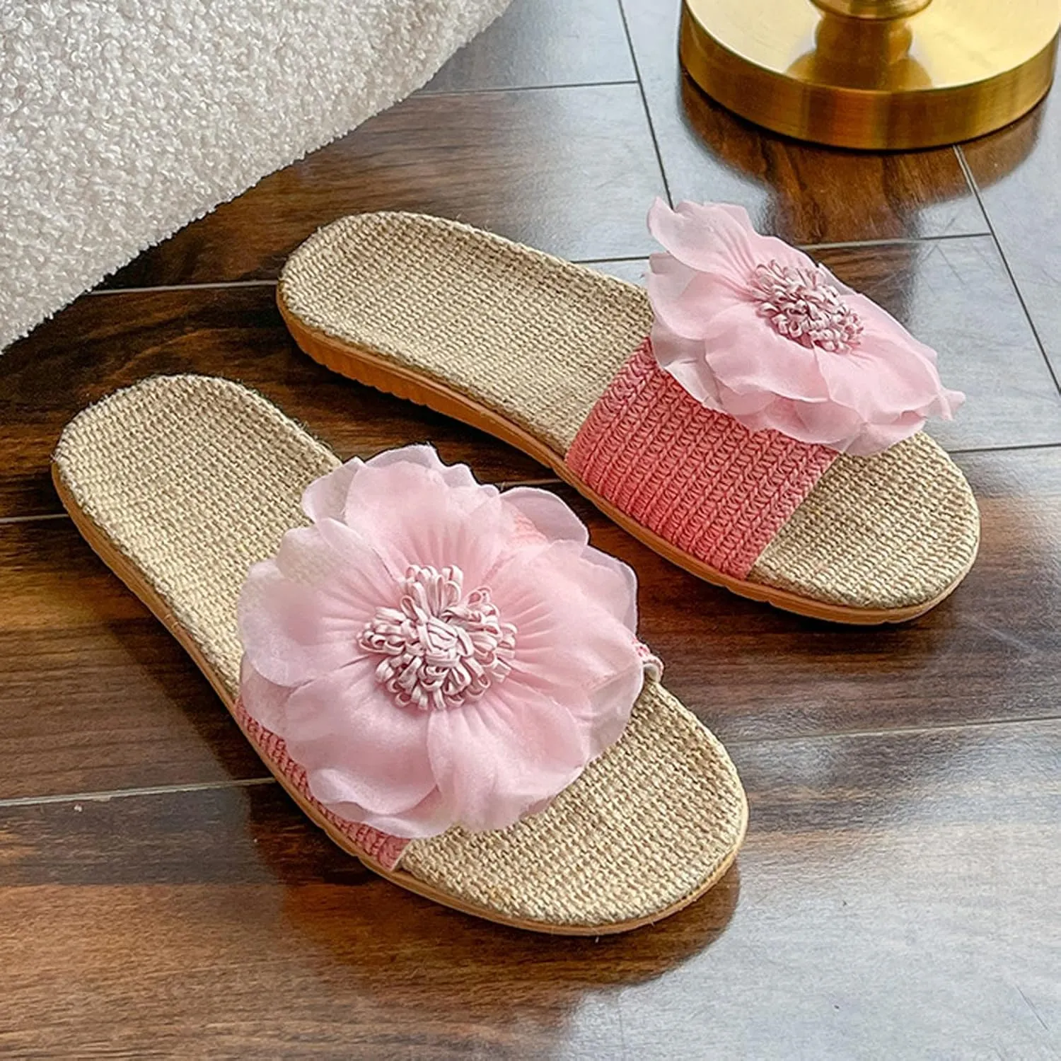 Comfortable Sandals for Women Ladies slippers summer cool linen soles comfortable slippers soft soles outdoor breathable