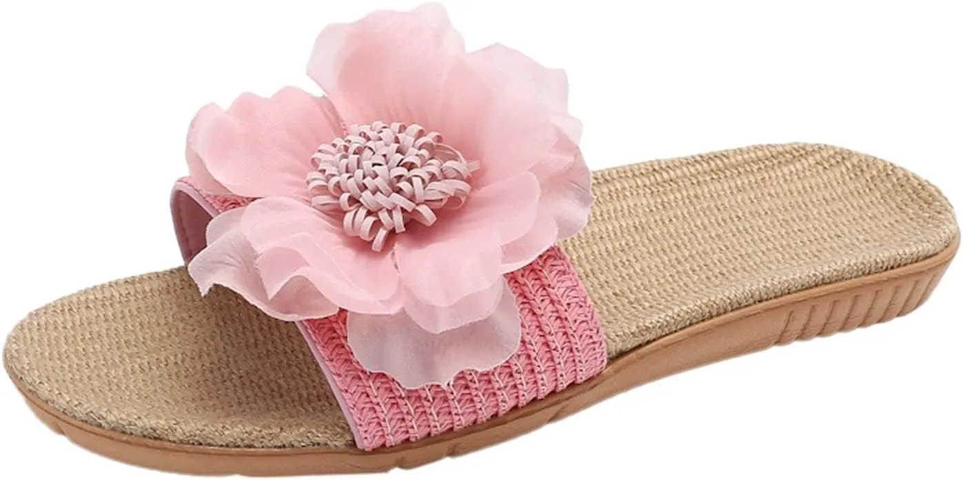 Comfortable Sandals for Women Ladies slippers summer cool linen soles comfortable slippers soft soles outdoor breathable