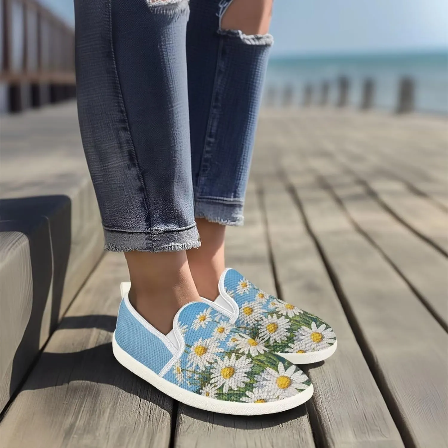 Comfortable Womens Slip On Casual Shoes Trendy Flat Shoes for Women