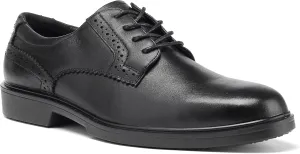 CONRAD Men's Black Safety Executive Oxford Dress Shoes - Oil Resistant, Slip Resistant, Kevlar Protection, Breathable EH Work Shoe